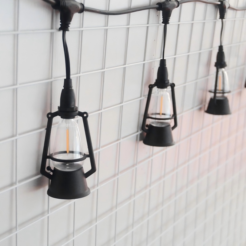 Retro kerosene hanging wire E12 spiral string lights